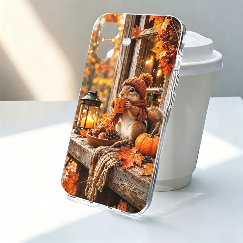 Apple Iphone 15 Pro Max - Cartoon Animal Squirrel Silicone Phone Case