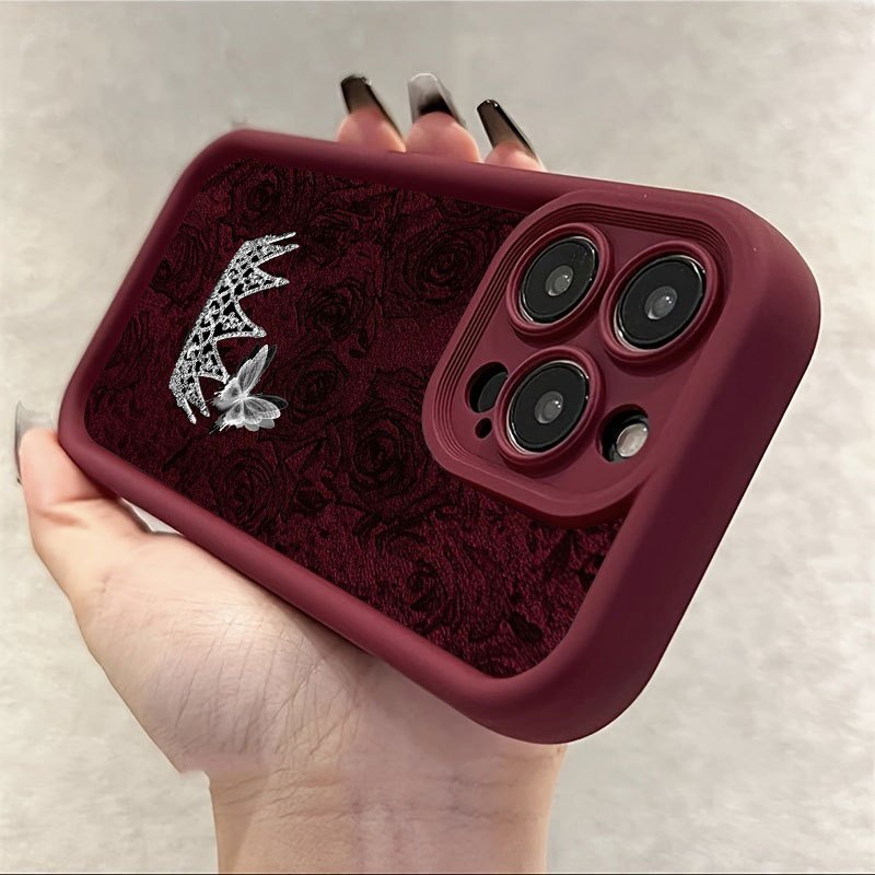 Phone Case Red Rose Silver Cro - Apple Iphone 15 Pro Max 评论和价格